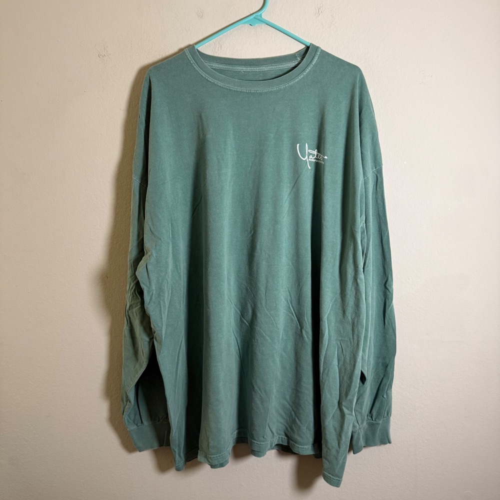 Santa Barbara Surf Shop Yater Surfboards Long Sleeve T-Shirt Green Mens 3XL